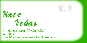 mate vekas business card